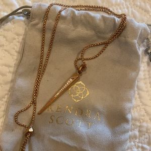 Kendra Scott rose gold dagger necklace